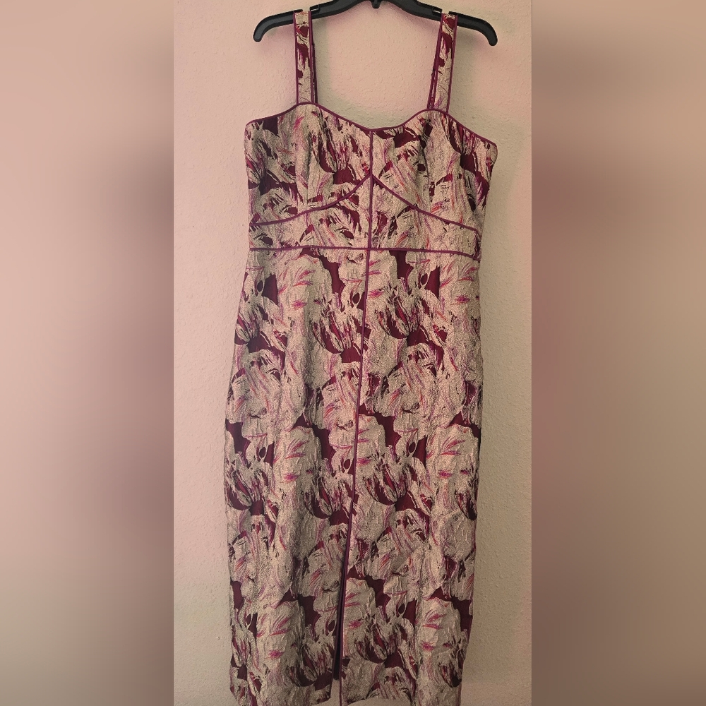 Adelyn Rae Burgundy and Cream Mini Dress
